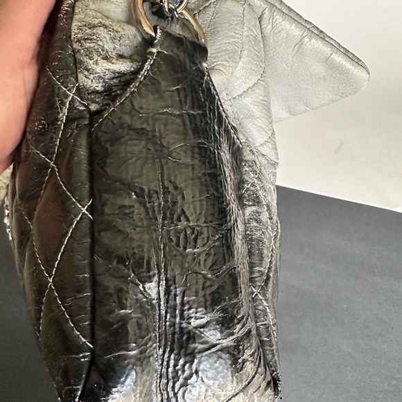 [SOLD] Chanel Vinyl Quilted Jumbo Melrose Degrade Flap Bag - Picture 8 of 16